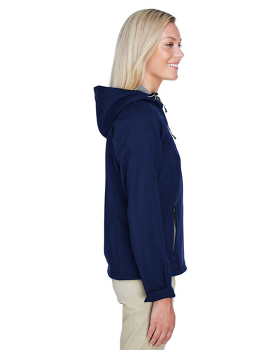 North End Ladies' Prospect Two-Layer Fleece Bonded Soft Shell Hooded Jacket
