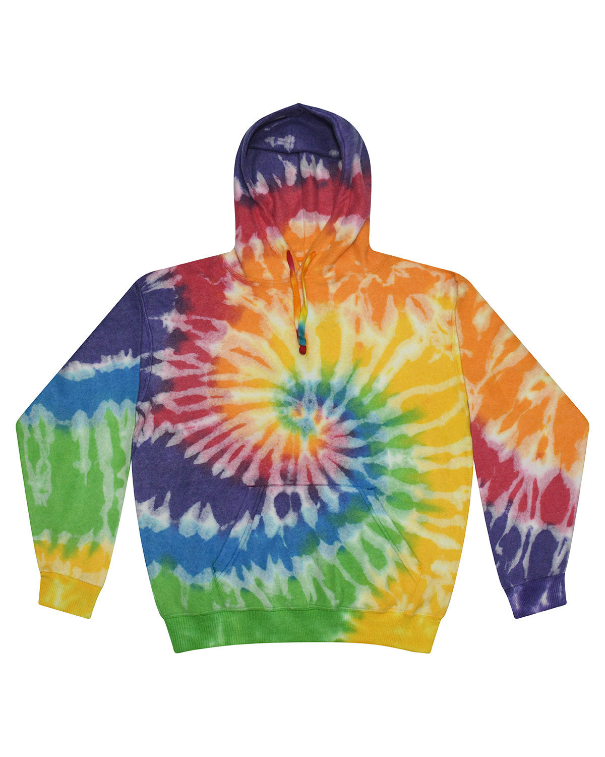 Colortone Men's Tie-Dyed Cloud Fleece Hooded Sweatshirt Colortone