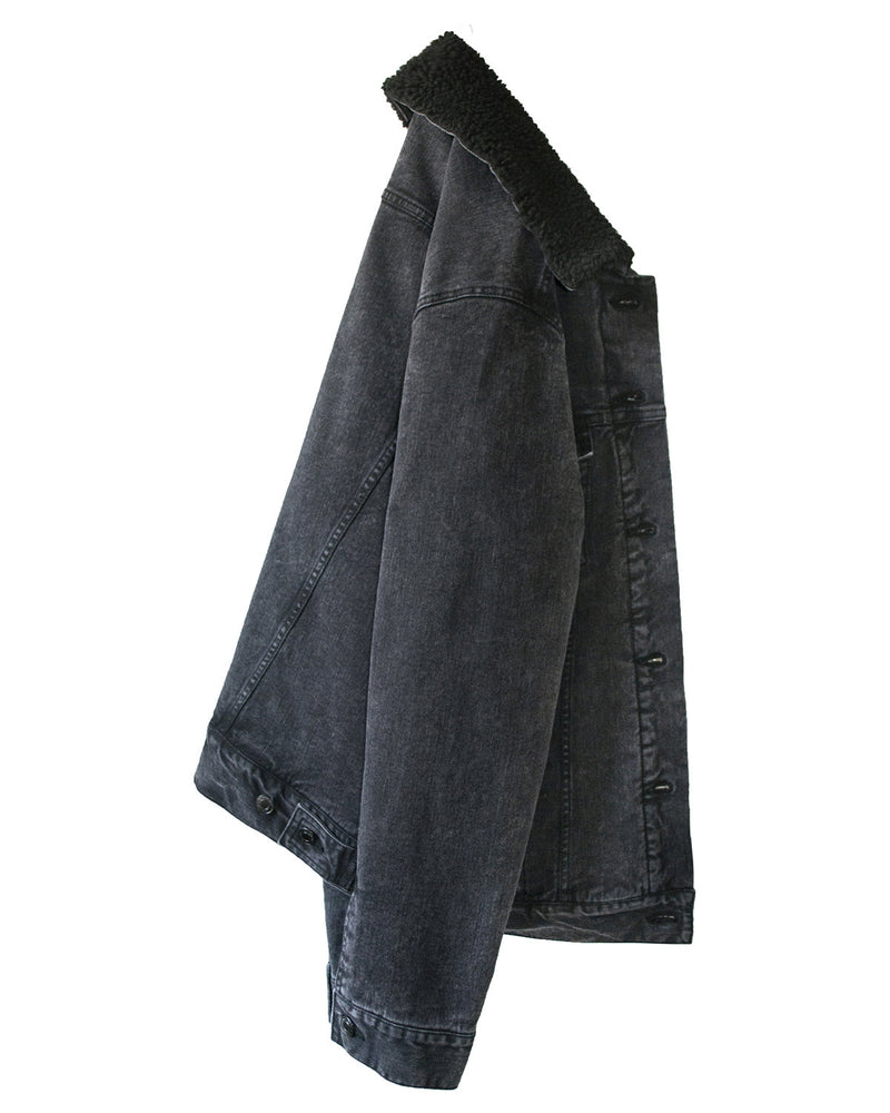 Threadfast Apparel Unisex Sherpa-Lined Denim Jacket