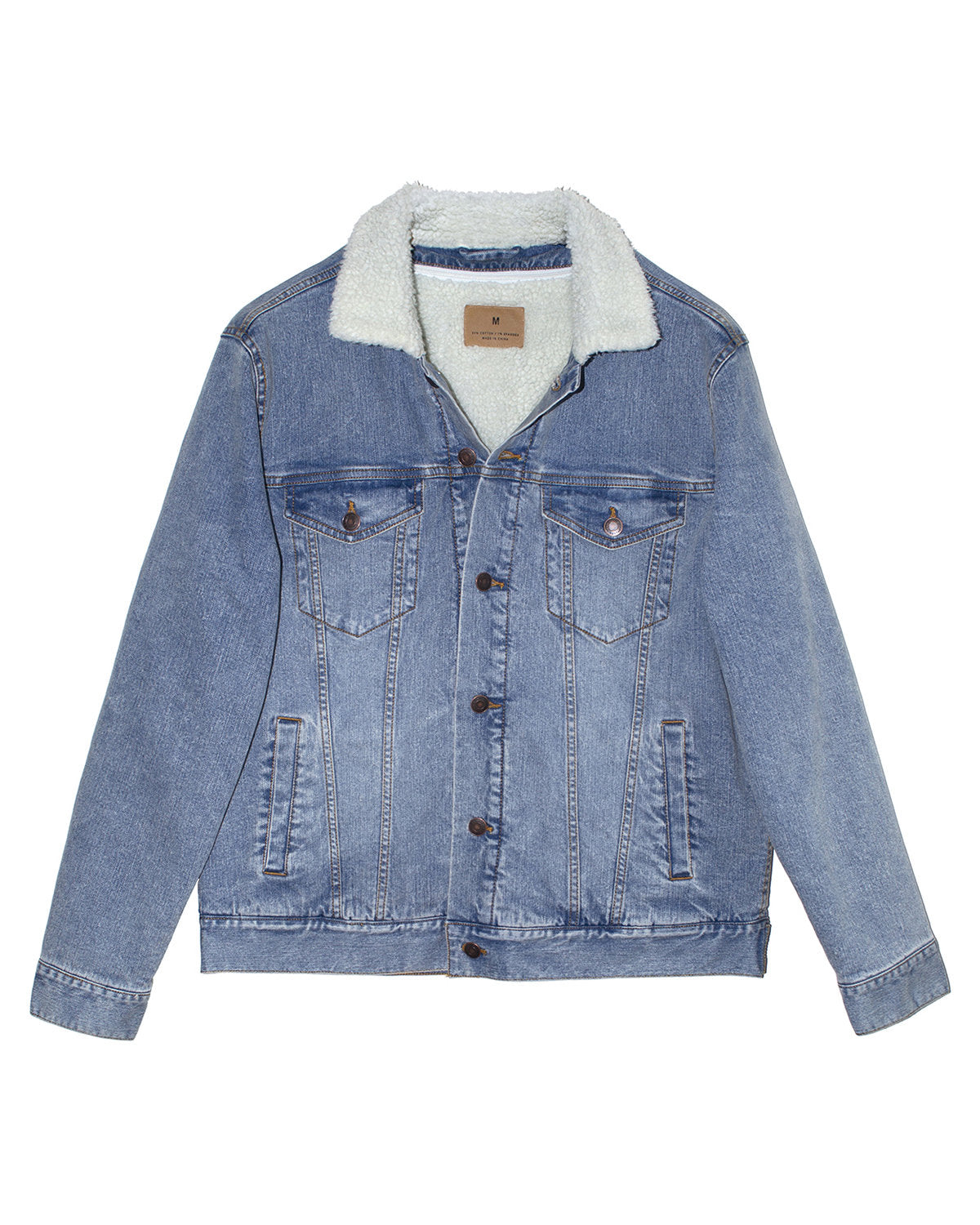 Threadfast Apparel Unisex Sherpa-Lined Denim Jacket Threadfast Apparel