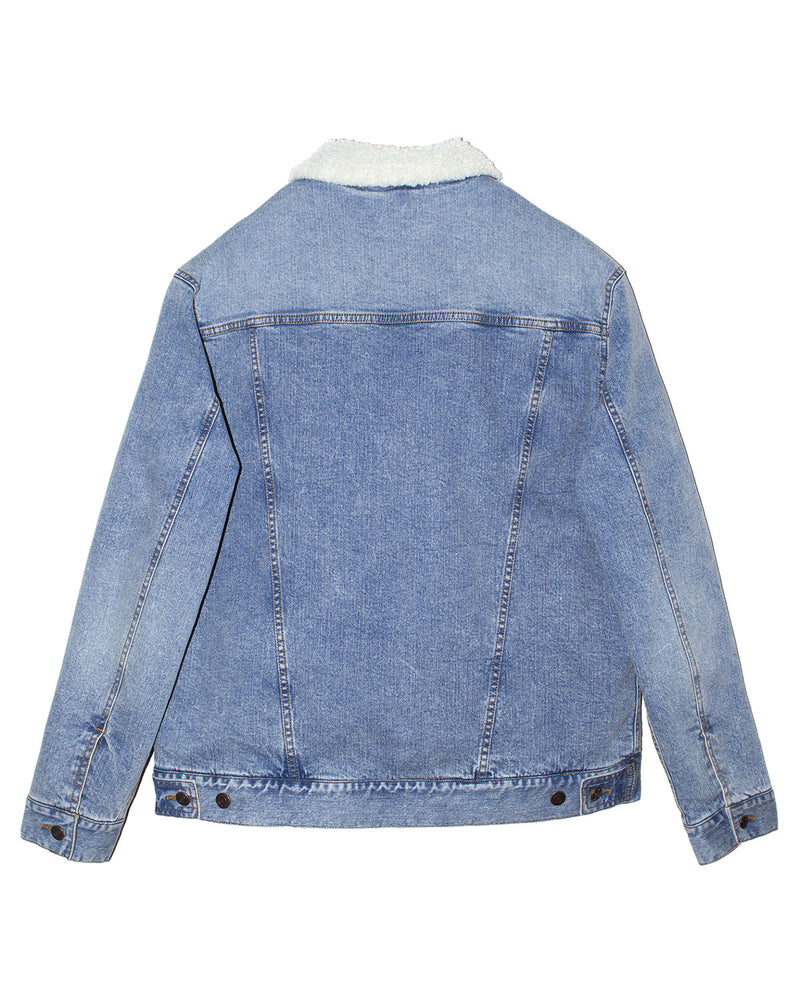 Threadfast Apparel Unisex Sherpa-Lined Denim Jacket