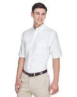 UltraClub Men's Classic Wrinkle-Resistant Short-Sleeve Oxford UltraClub