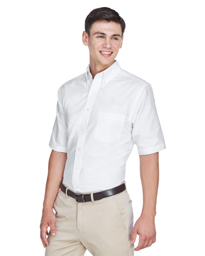 UltraClub Men's Classic Wrinkle-Resistant Short-Sleeve Oxford
