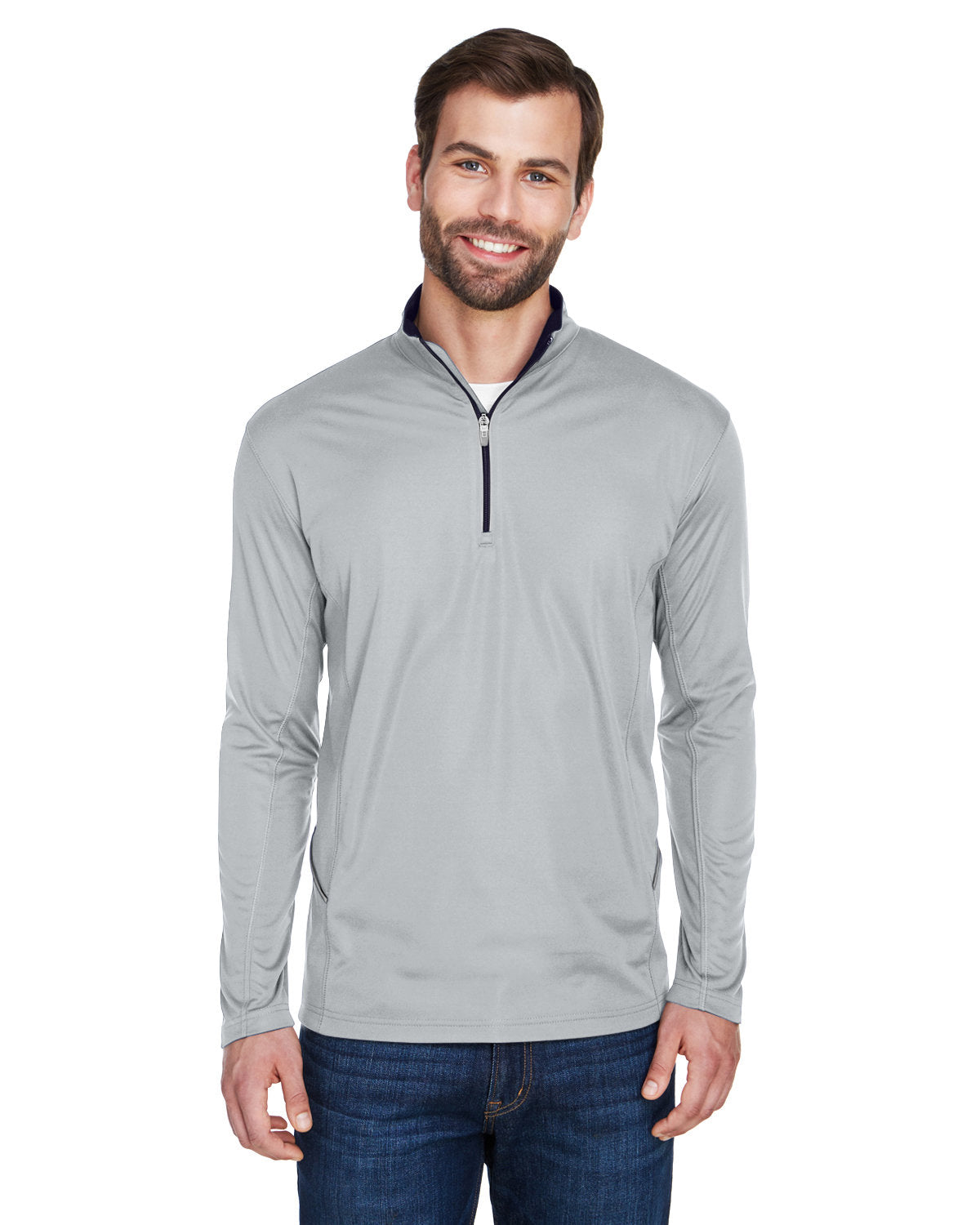 UltraClub Men's Cool & Dry Sport Quarter-Zip Pullover UltraClub