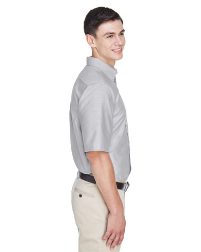 UltraClub Men's Classic Wrinkle-Resistant Short-Sleeve Oxford