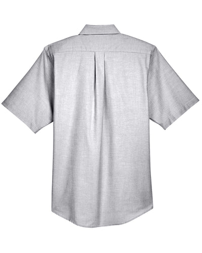 UltraClub Men's Classic Wrinkle-Resistant Short-Sleeve Oxford