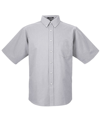 UltraClub Men's Classic Wrinkle-Resistant Short-Sleeve Oxford