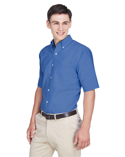 UltraClub Men's Classic Wrinkle-Resistant Short-Sleeve Oxford