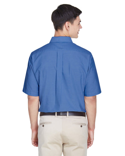 UltraClub Men's Classic Wrinkle-Resistant Short-Sleeve Oxford