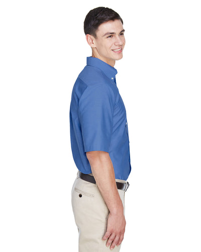 UltraClub Men's Classic Wrinkle-Resistant Short-Sleeve Oxford
