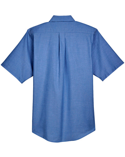 UltraClub Men's Classic Wrinkle-Resistant Short-Sleeve Oxford