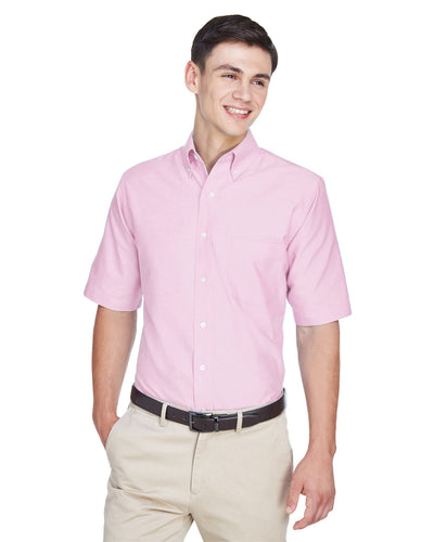 UltraClub Men's Classic Wrinkle-Resistant Short-Sleeve Oxford