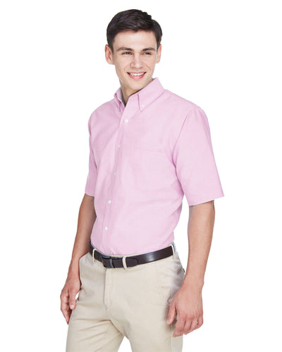 UltraClub Men's Classic Wrinkle-Resistant Short-Sleeve Oxford