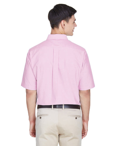 UltraClub Men's Classic Wrinkle-Resistant Short-Sleeve Oxford