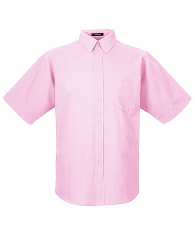 UltraClub Men's Classic Wrinkle-Resistant Short-Sleeve Oxford