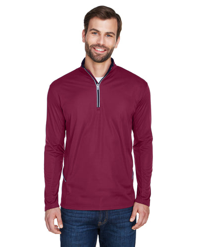 UltraClub Men's Cool & Dry Sport Quarter-Zip Pullover