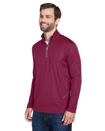 UltraClub Men's Cool & Dry Sport Quarter-Zip Pullover