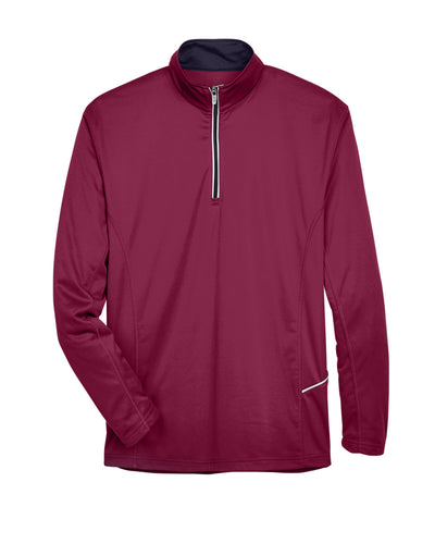UltraClub Men's Cool & Dry Sport Quarter-Zip Pullover
