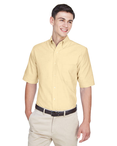 UltraClub Men's Classic Wrinkle-Resistant Short-Sleeve Oxford