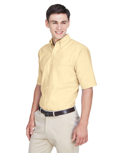 UltraClub Men's Classic Wrinkle-Resistant Short-Sleeve Oxford