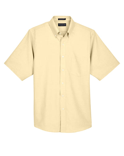 UltraClub Men's Classic Wrinkle-Resistant Short-Sleeve Oxford