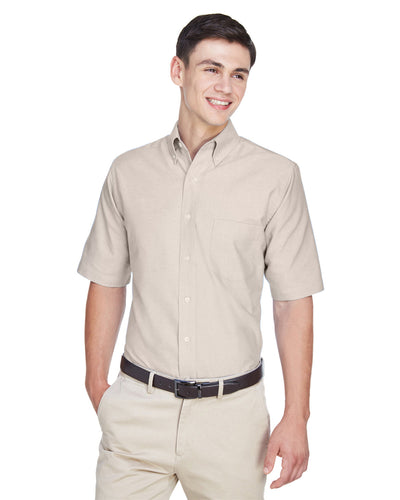 UltraClub Men's Classic Wrinkle-Resistant Short-Sleeve Oxford