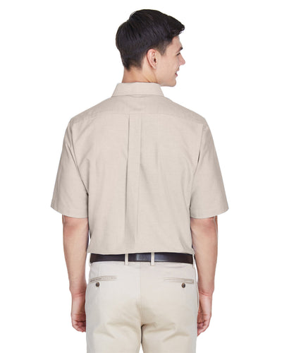 UltraClub Men's Classic Wrinkle-Resistant Short-Sleeve Oxford