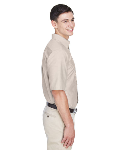 UltraClub Men's Classic Wrinkle-Resistant Short-Sleeve Oxford
