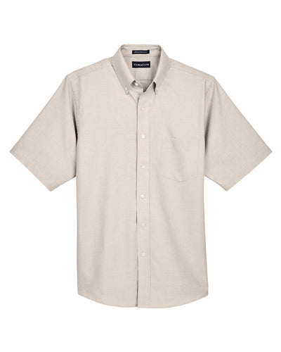 UltraClub Men's Classic Wrinkle-Resistant Short-Sleeve Oxford