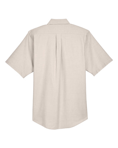 UltraClub Men's Classic Wrinkle-Resistant Short-Sleeve Oxford