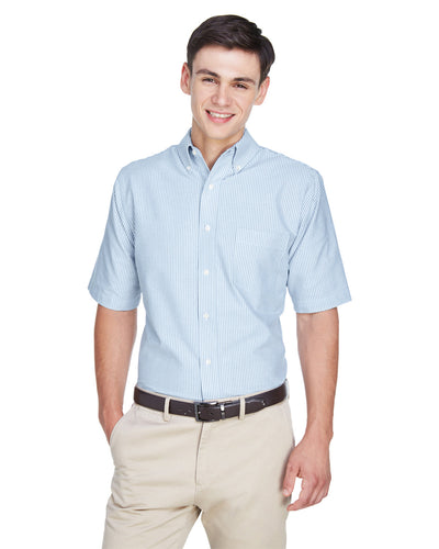 UltraClub Men's Classic Wrinkle-Resistant Short-Sleeve Oxford