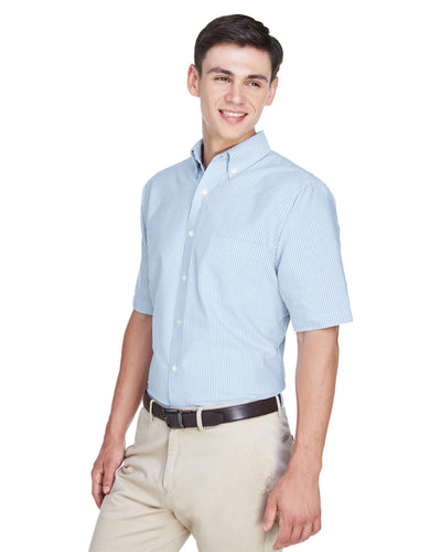 UltraClub Men's Classic Wrinkle-Resistant Short-Sleeve Oxford