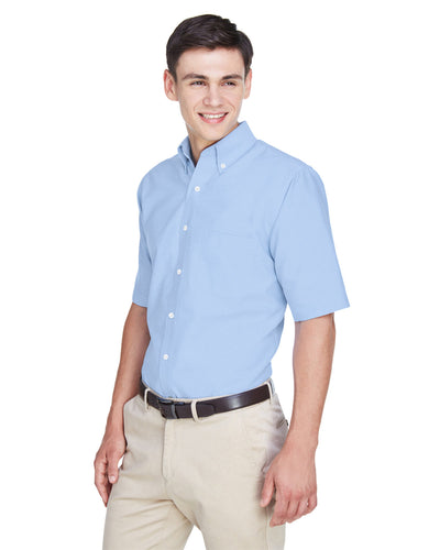 UltraClub Men's Classic Wrinkle-Resistant Short-Sleeve Oxford