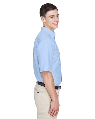 UltraClub Men's Classic Wrinkle-Resistant Short-Sleeve Oxford