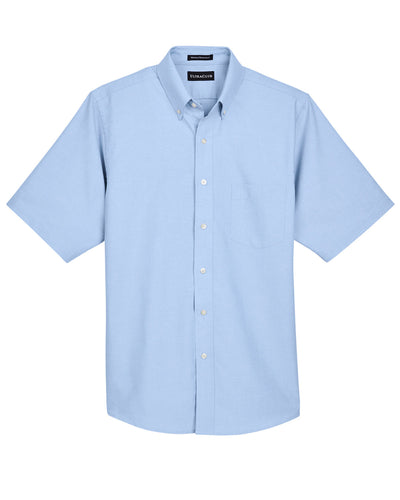UltraClub Men's Classic Wrinkle-Resistant Short-Sleeve Oxford