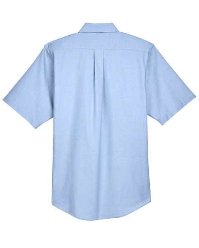 UltraClub Men's Classic Wrinkle-Resistant Short-Sleeve Oxford