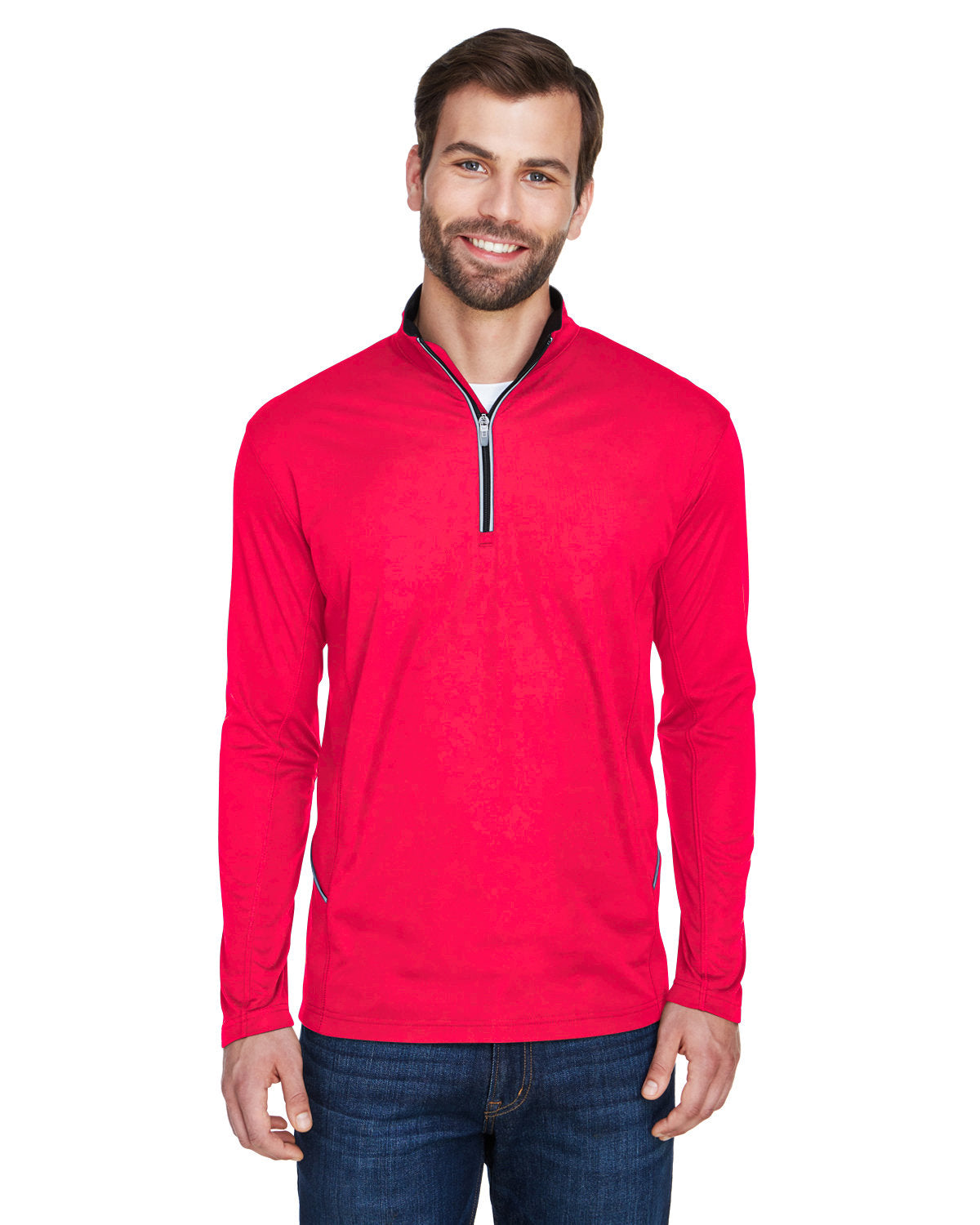 UltraClub Men's Cool & Dry Sport Quarter-Zip Pullover UltraClub
