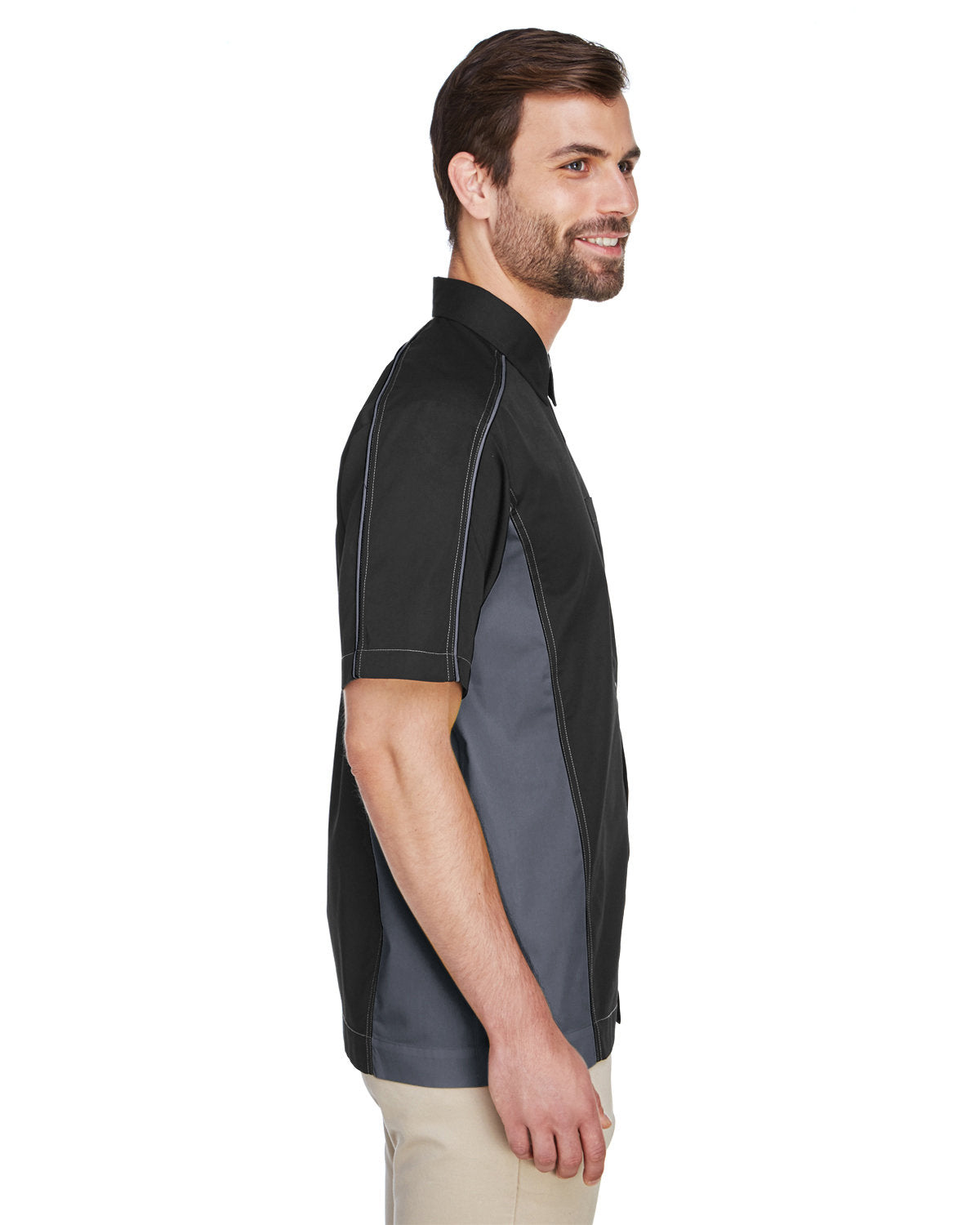 North End Men's Tall Fuse Colorblock Twill Shirt North End