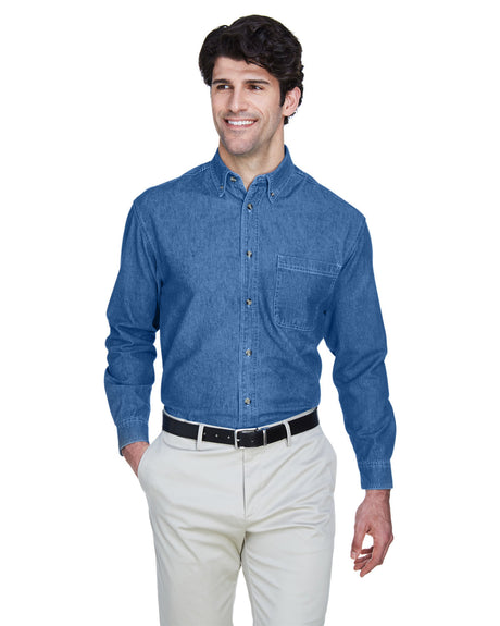UltraClub Men's Cypress Denim with Pocket UltraClub