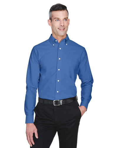 UltraClub Men's Tall Classic Wrinkle-Resistant Long-Sleeve Oxford