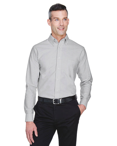 UltraClub Men's Tall Classic Wrinkle-Resistant Long-Sleeve Oxford