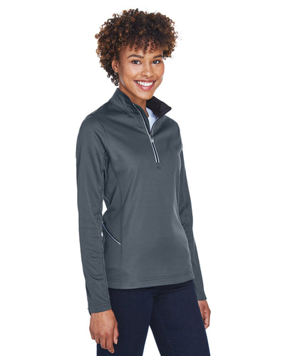 UltraClub Ladies' Cool & Dry Sport Quarter-Zip Pullover