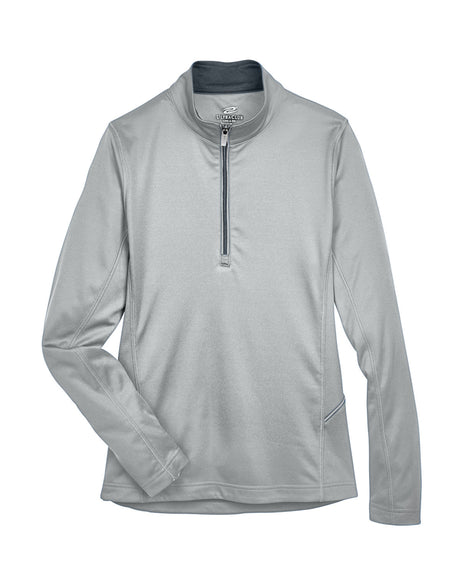 UltraClub Ladies' Cool & Dry Sport Quarter-Zip Pullover UltraClub