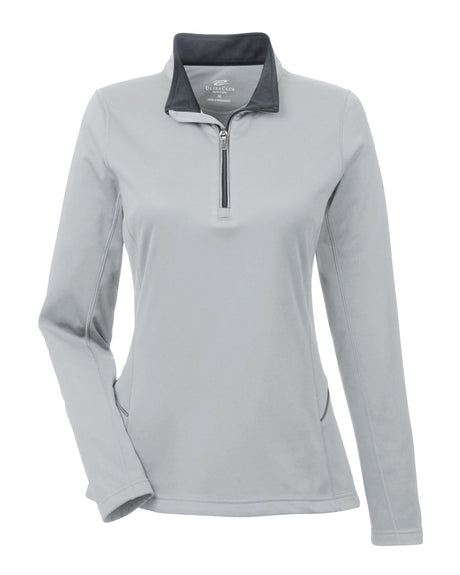 UltraClub Ladies' Cool & Dry Sport Quarter-Zip Pullover UltraClub
