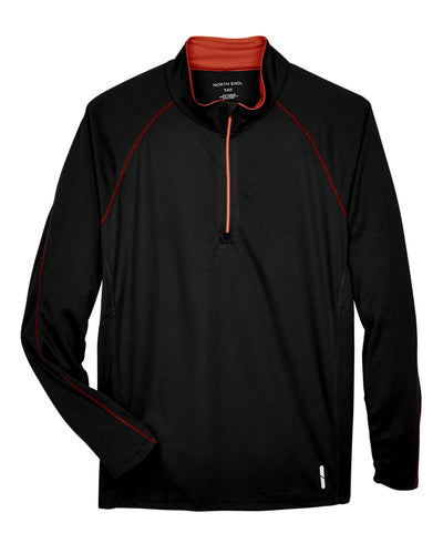 North End Men's Radar Quarter-Zip Performance Long-Sleeve Top