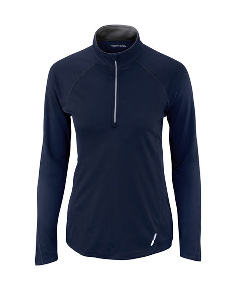 North End Ladies' Radar Quarter-Zip Performance Long-Sleeve Top North End