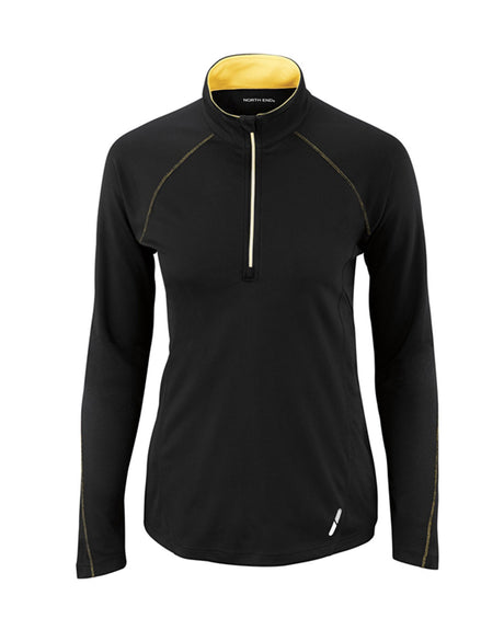 North End Ladies' Radar Quarter-Zip Performance Long-Sleeve Top North End