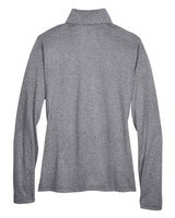 UltraClub Ladies' Cool & Dry Heathered Performance Quarter-Zip UltraClub