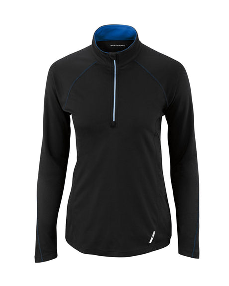 North End Ladies' Radar Quarter-Zip Performance Long-Sleeve Top North End