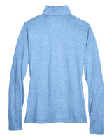 UltraClub Ladies' Cool & Dry Heathered Performance Quarter-Zip UltraClub